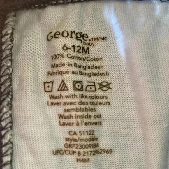 [54 $25] George pyjama bottoms, 6 to  12 months, EUC - Picture 2 of 2